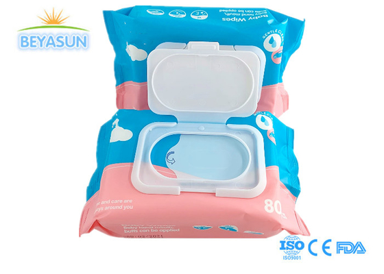 Eenmalige zachte Eco Baby Water natte doekjes schoonmaak zachte verzorging 80PCS zakken OEM