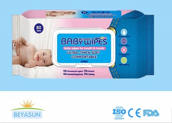 De Baby Niet-geweven Natte Spunlace van de vertoningsdoos veegt 80pcs af